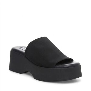 NEW STEVE MADDEN women's slinky 30 slide 90s platform sandals in black